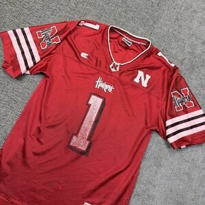Vintage Nebraska Cornhuskers Colosseum Football Jersey #1 Men M Red Huskers VTG